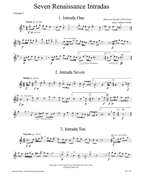 Seven Renaissance Intradas - Image 5