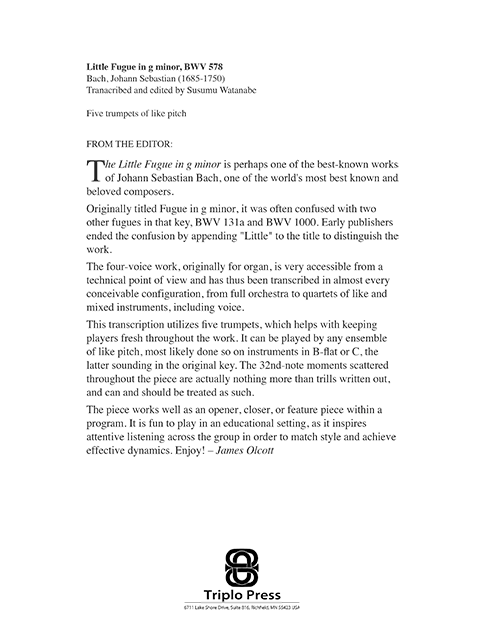 Little Fugue in g minor - Image 2